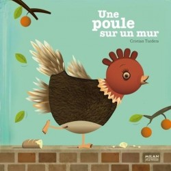 Une poule sur un mur